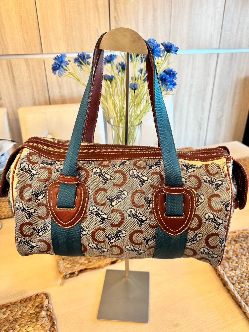 ARCHIVAL CELINE C Sulky Barrel Tote Bag – Distressed Grunge 🔥
